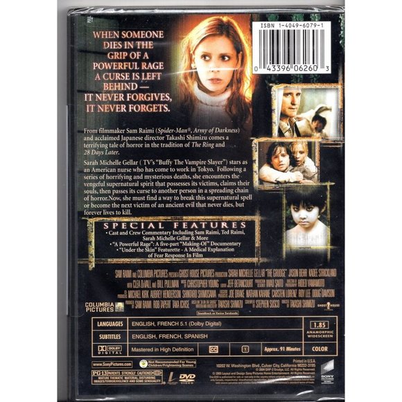 THE GRUDGE DVD, SARAH MICHELLE GELLAR, Rated PG-13, TERRIFYING! BRAND-NEW SEALED - Picture 2 of 2